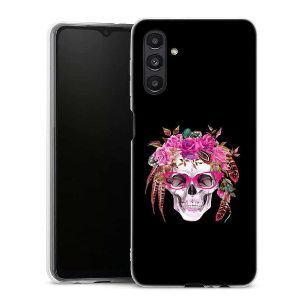 Coque Samsung A04S Watercolor Human Skull